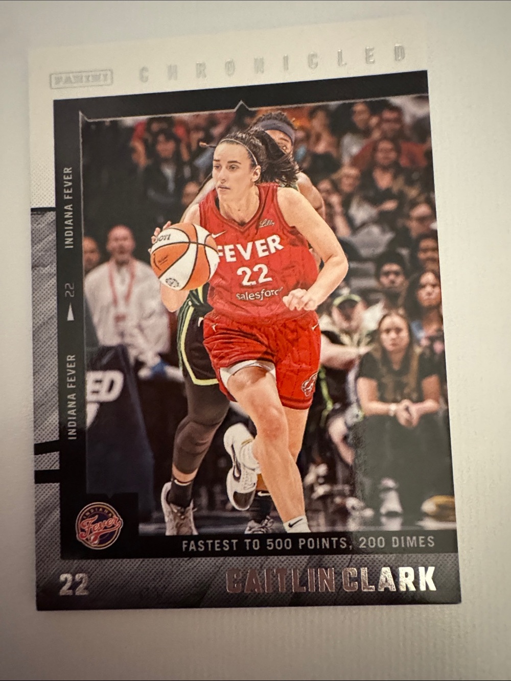 Panini Basketball Card - Red and White Indiana Fever #22